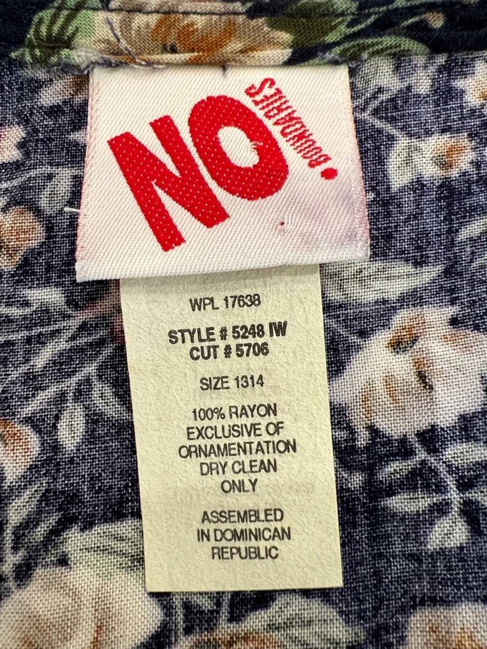 90s Floral Empire Waist Rayon Midi Dress Prairie Cottagecore No Boundaries - Picture 9 of 14